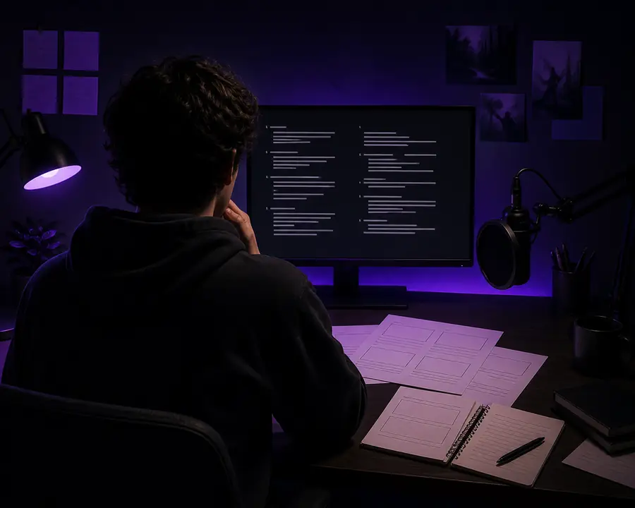 Plain ChatGPT script output before video production